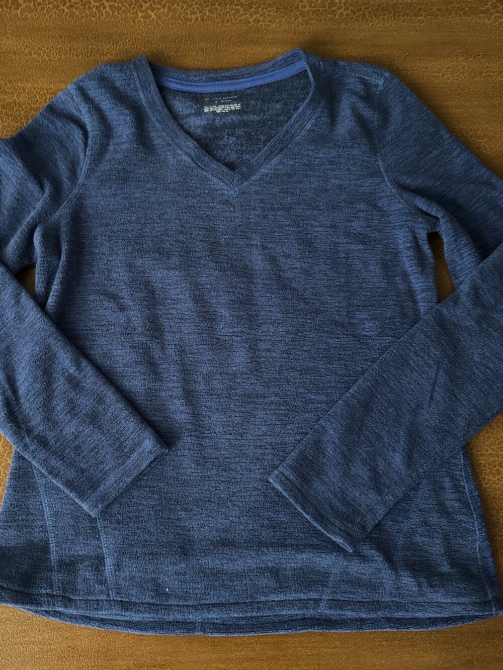 Tek Gear Blue Fleece Lined Long Sleeve - Size Small